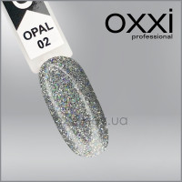 Гель-лак Opal Oxxi 2 серебряный с разноцветными блестками